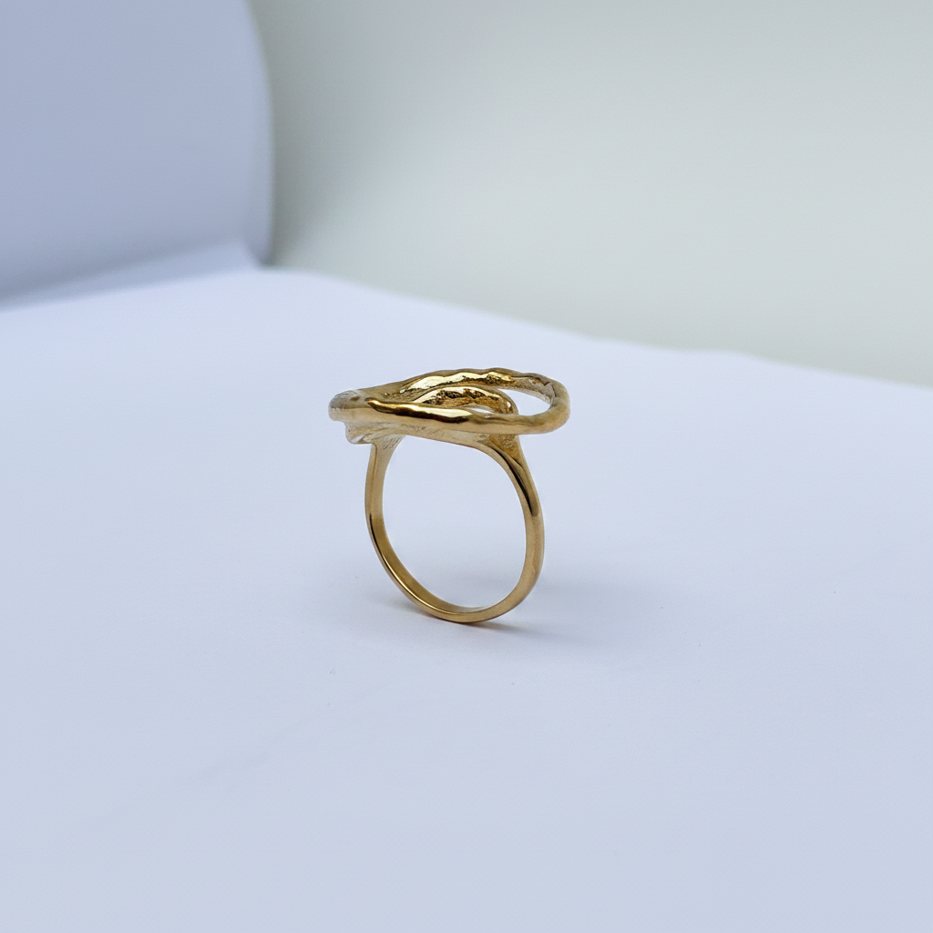 Bague Spirale Dorée Ajustable