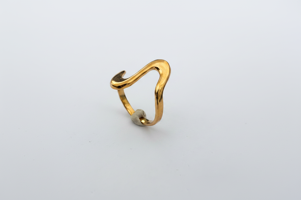 Bague Vague Dorée - vue 5