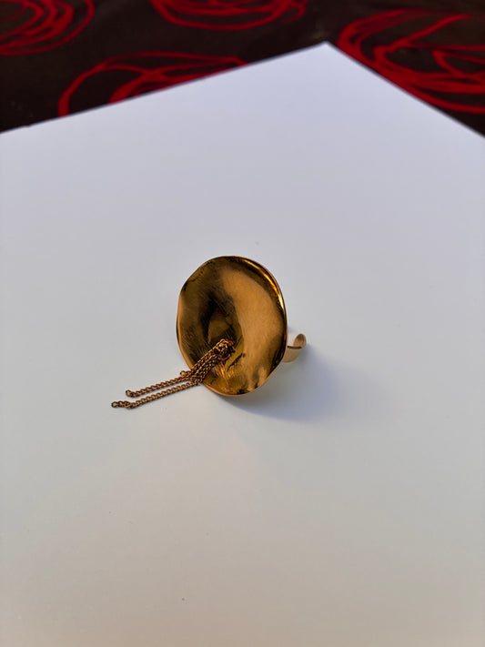 bague dorée ajustable