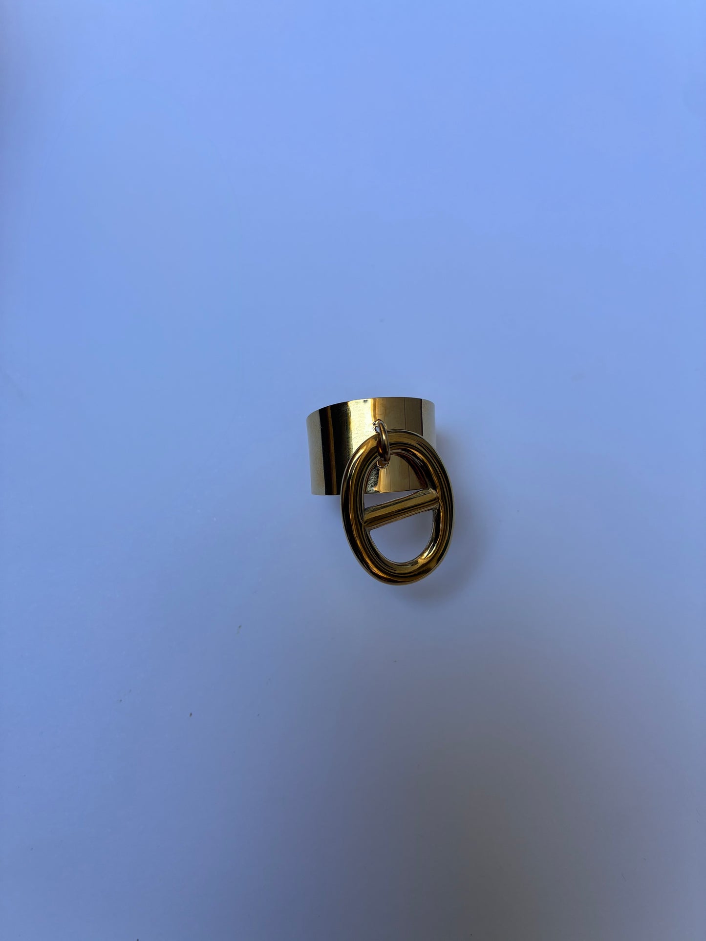Bague Dorée Chaîne Marine