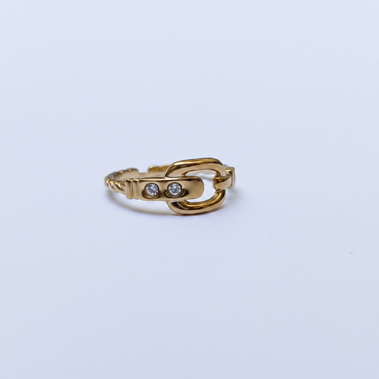 Bague Torsadée Dorée