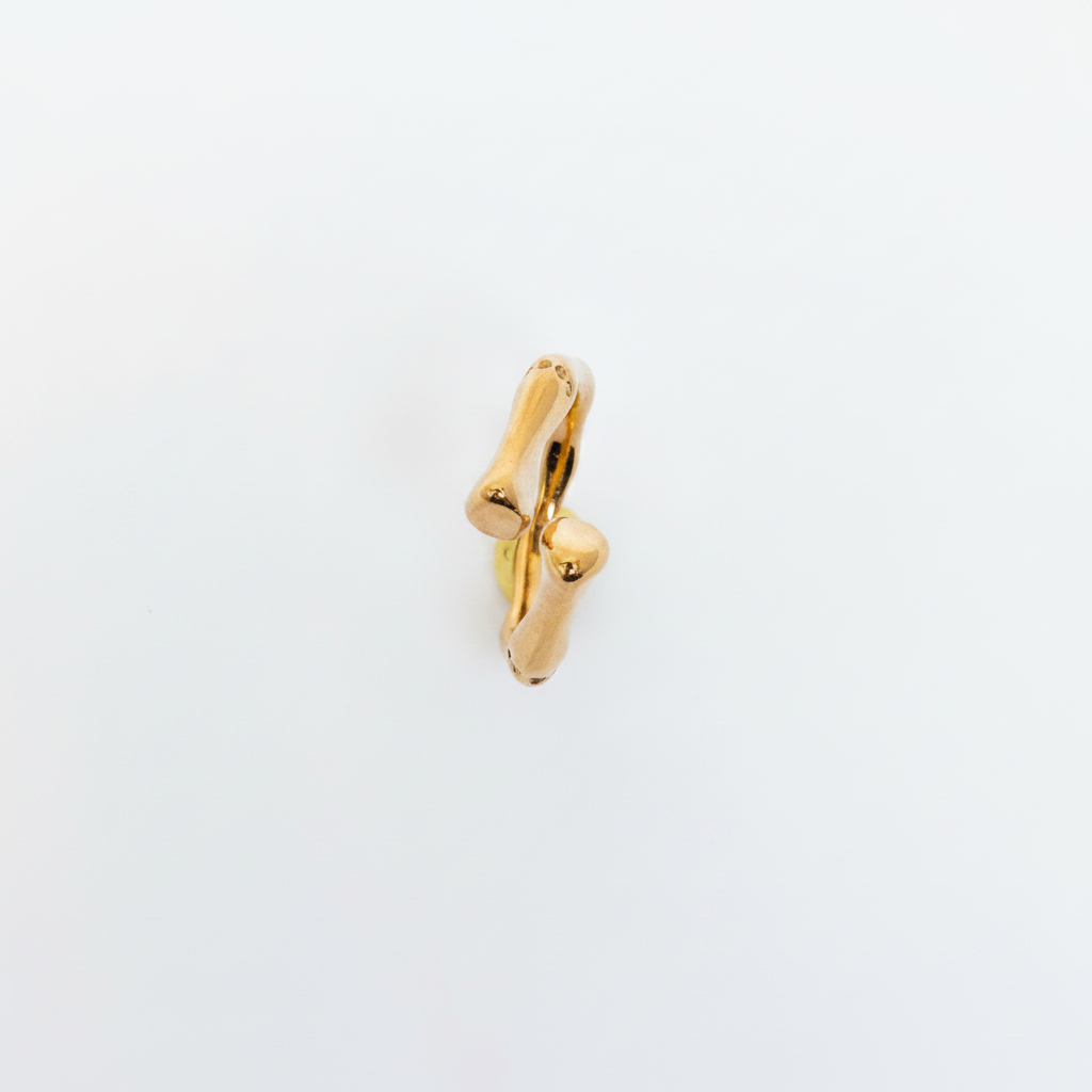 Bague Organique Dorée Ajustable