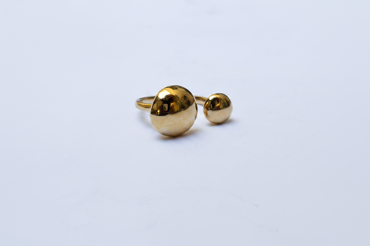 Bague Double Dôme Dorée