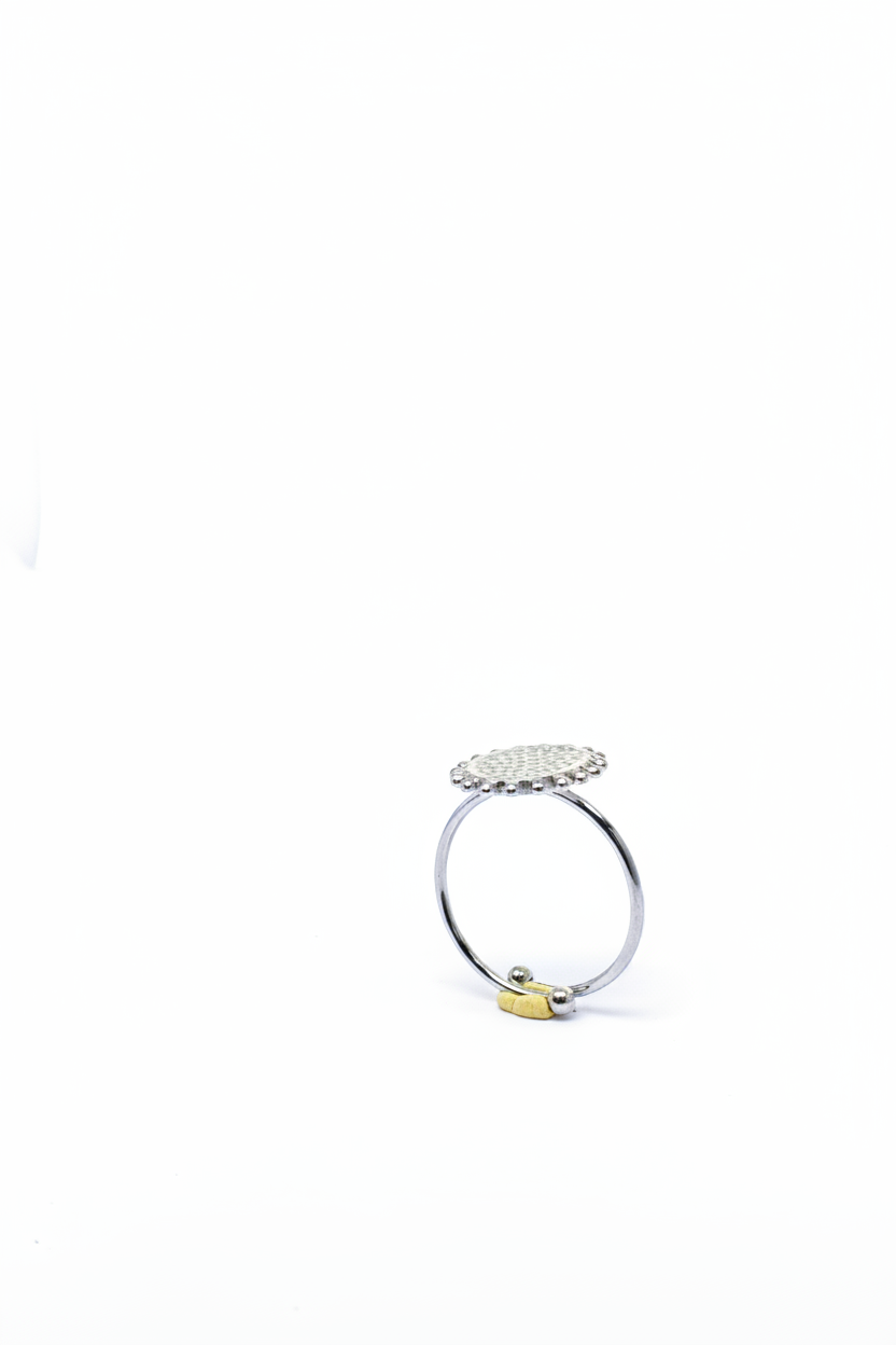 Bague Médaillon Ovale Argentée