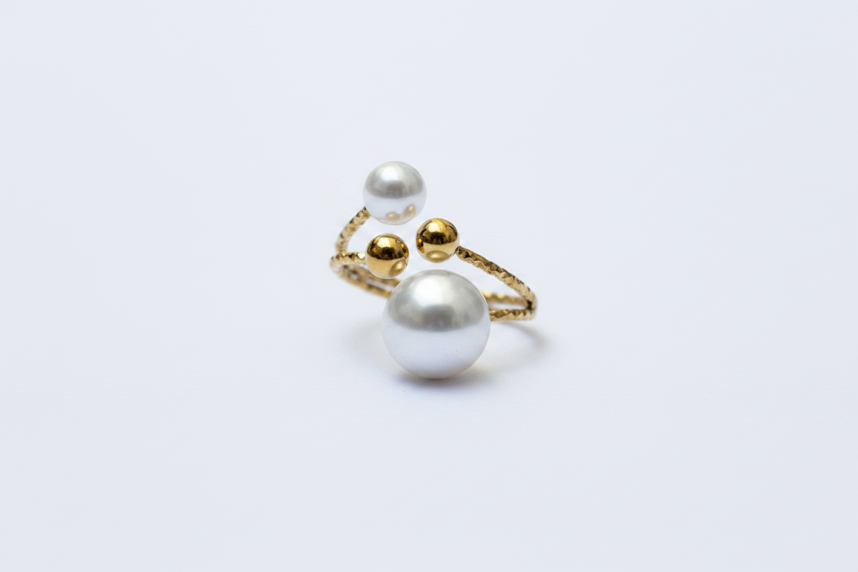 Bague Double Perle & Or