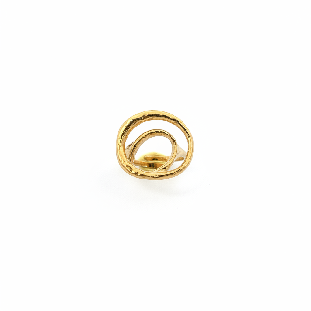 Bague Spirale Dorée Ajustable