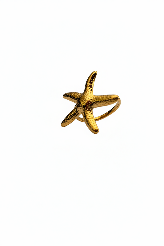 Bague Étoile de Mer Dorée