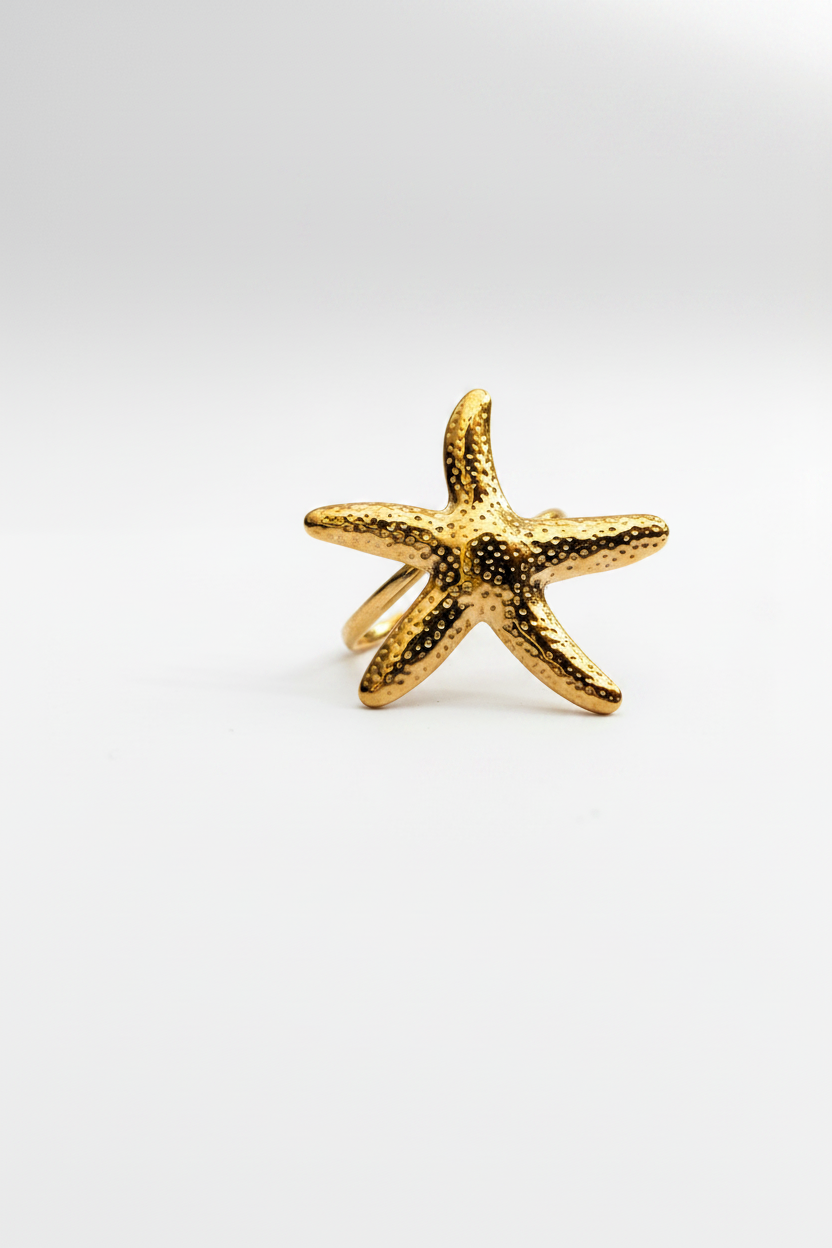 Bague Étoile de Mer Dorée