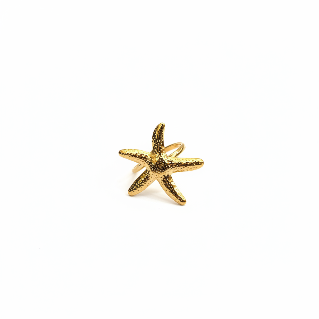 Bague Étoile de Mer Dorée