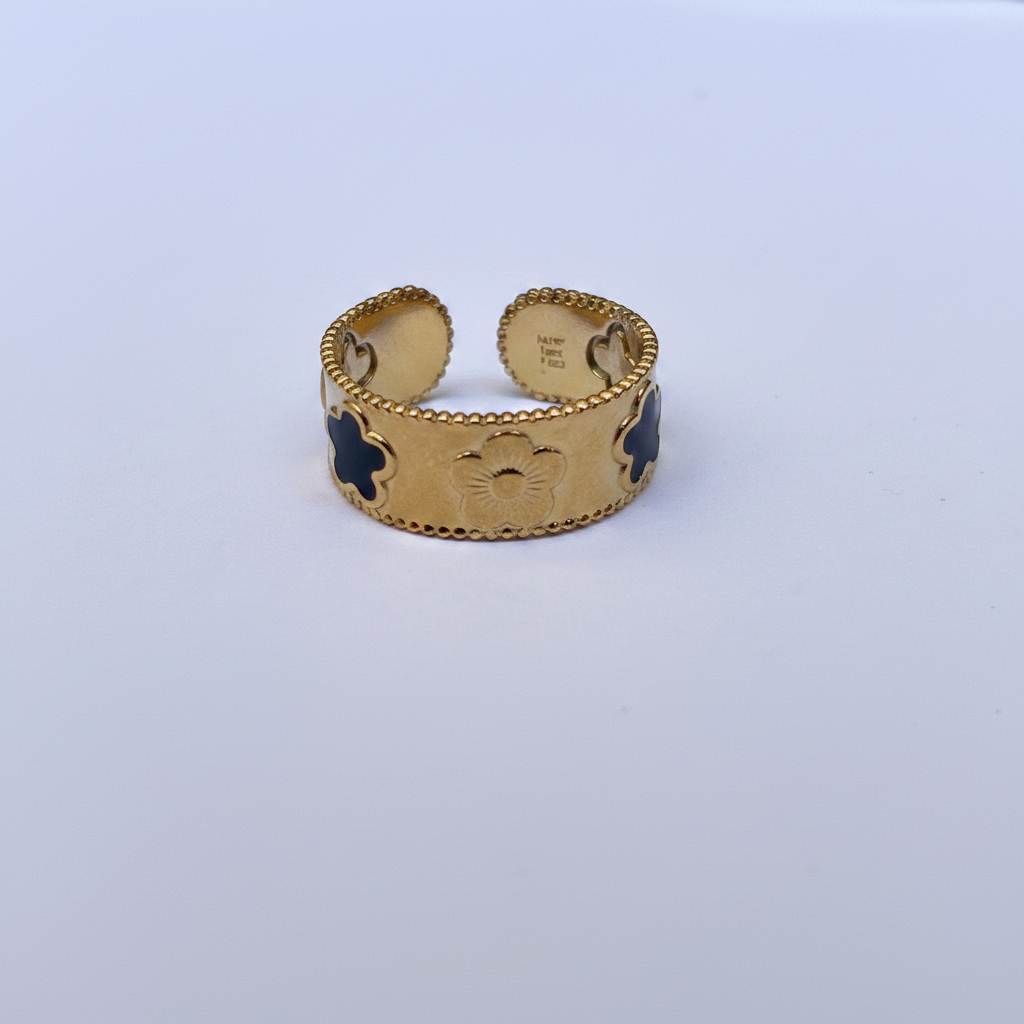 Bague Trèfle Ajustable - Or ou Argent