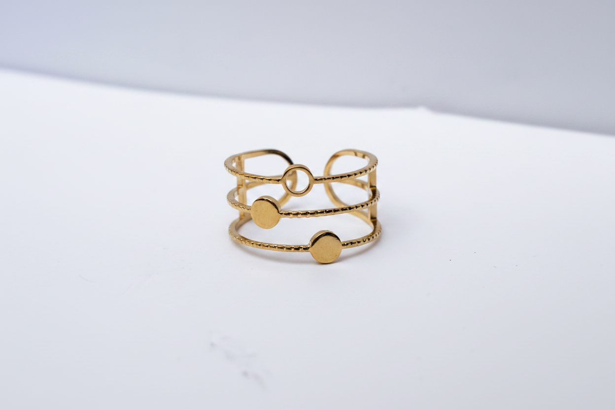 Bague Triple Anneau Dorée
