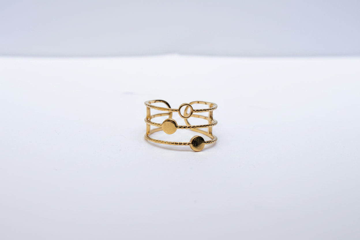 Bague Triple Anneau Dorée
