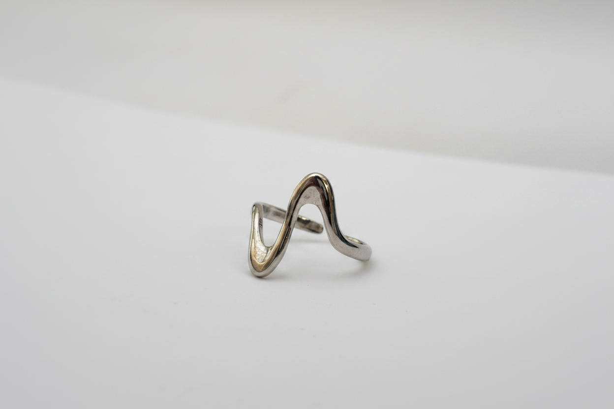 Bague Vague Argentée - vue 5