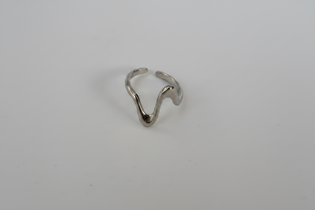 Bague Vague Argentée - vue 6