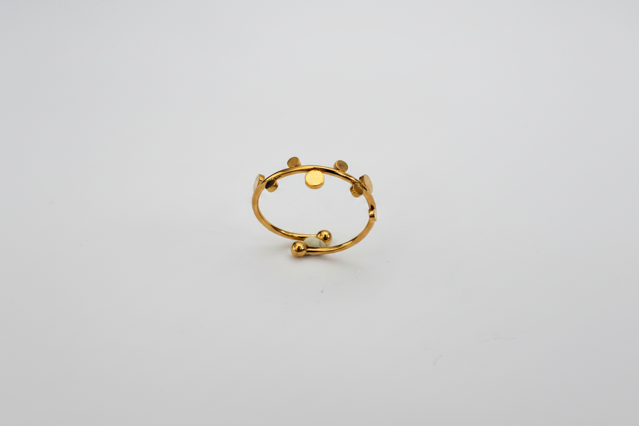 Bague Disques Dorés - vue 3