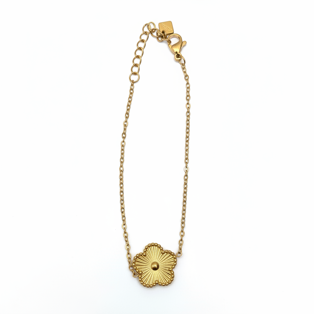 Bracelet fleur soleil fond blanc