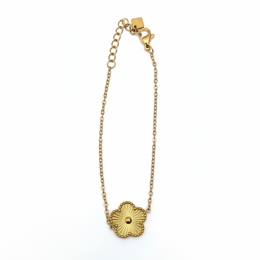 Bracelet fleur soleil fond blanc