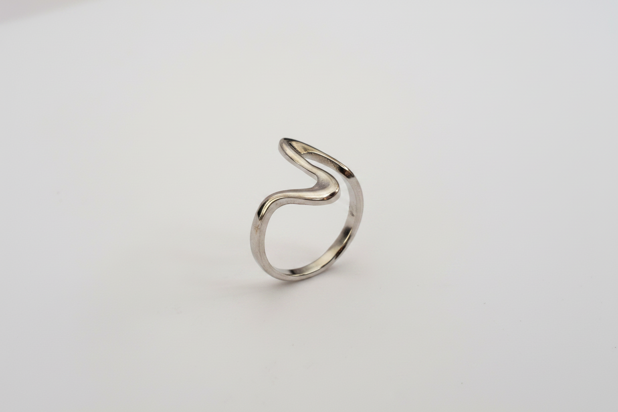 Bague Vague Argentée - vue 1