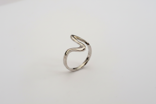 Bague Vague Argentée - vue 1