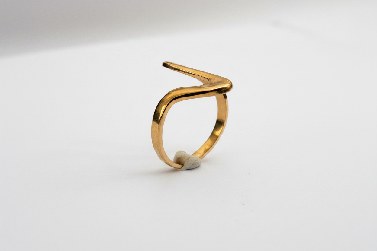 Bague Vague Dorée - vue 3