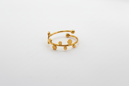 Bague Disques Dorés - vue 1