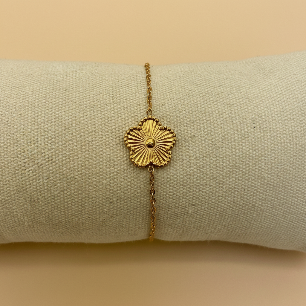 Bracelet fleur soleil coussin vue 1