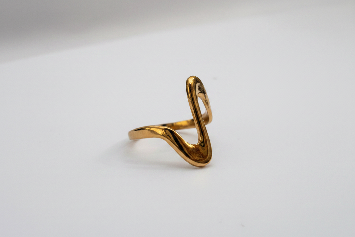 Bague Vague Dorée - vue 4