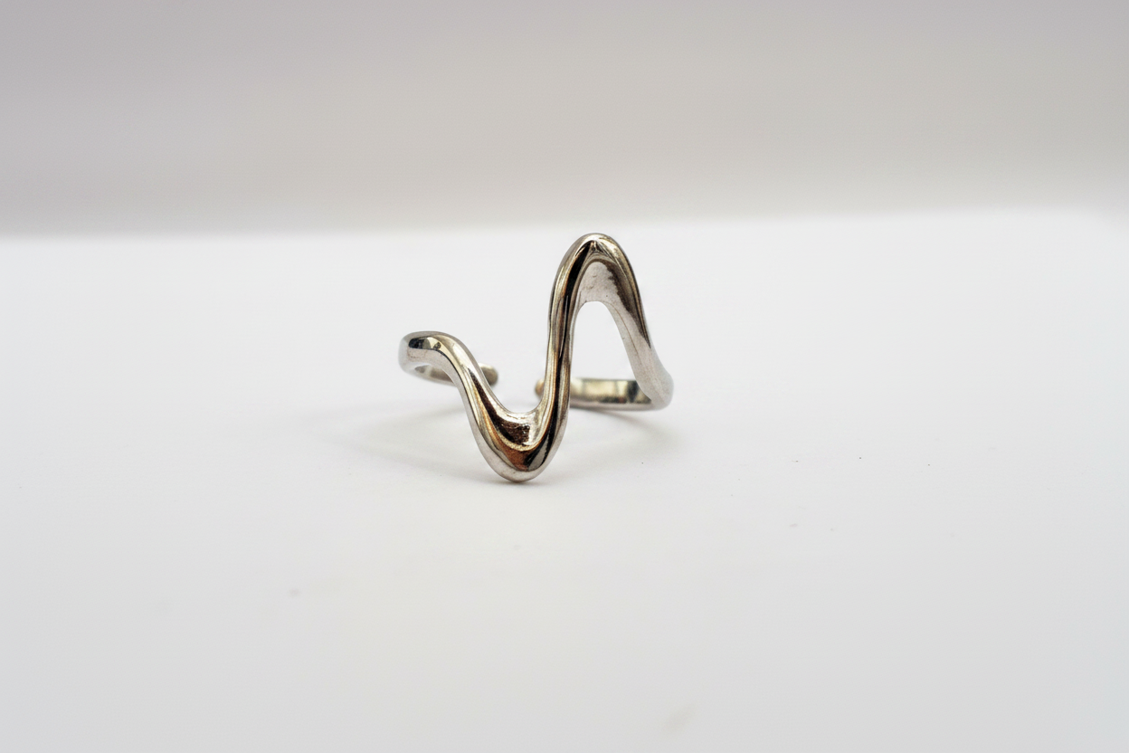 Bague Vague Argentée - vue 2