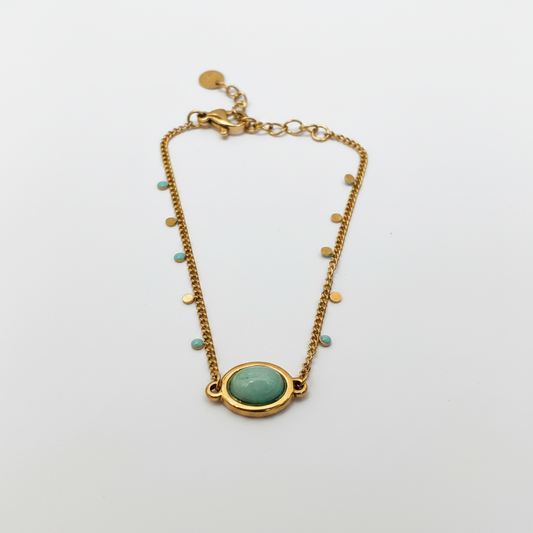 Bracelet turquoise fond blanc
