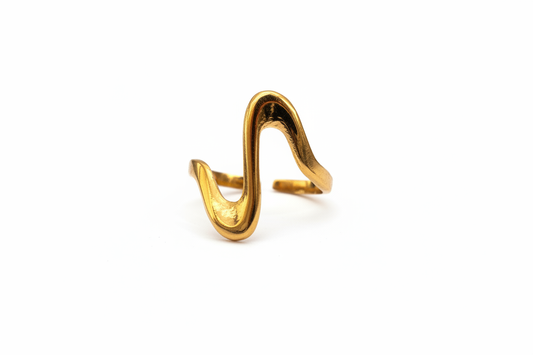 Bague Vague Dorée - vue 1