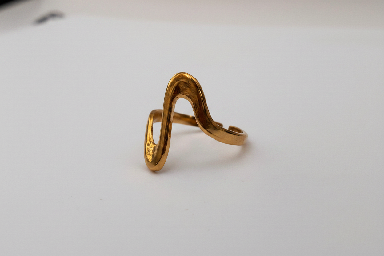 Bague Vague Dorée - vue 2
