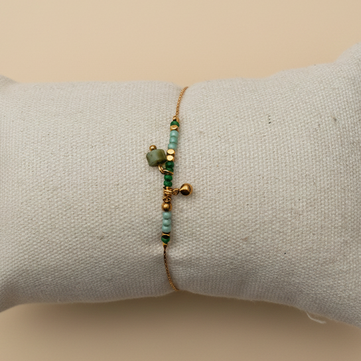 Bracelet perles coussin vue 1
