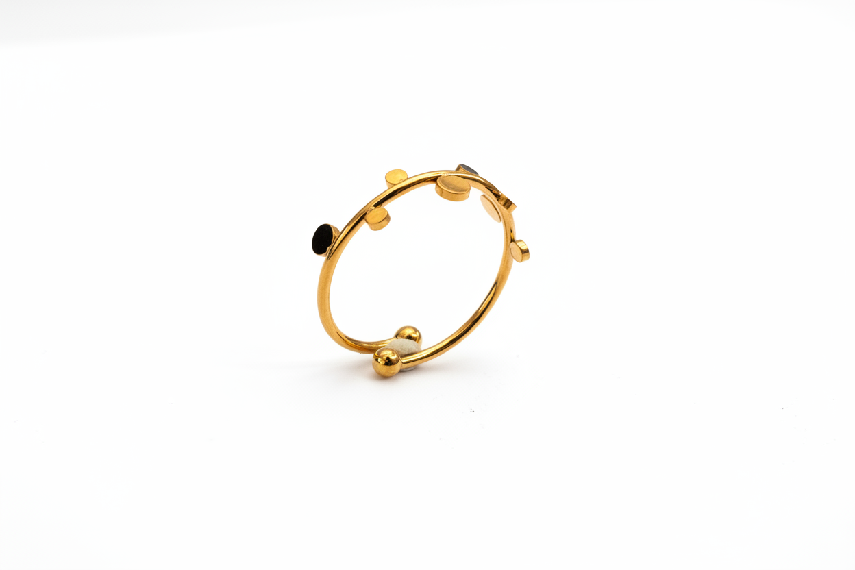 Bague Disques Dorés - vue 5