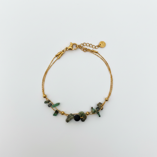 Bracelet émeraude fond blanc