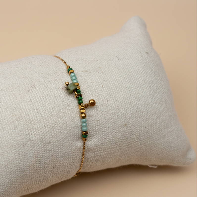 Bracelet perles coussin vue 2